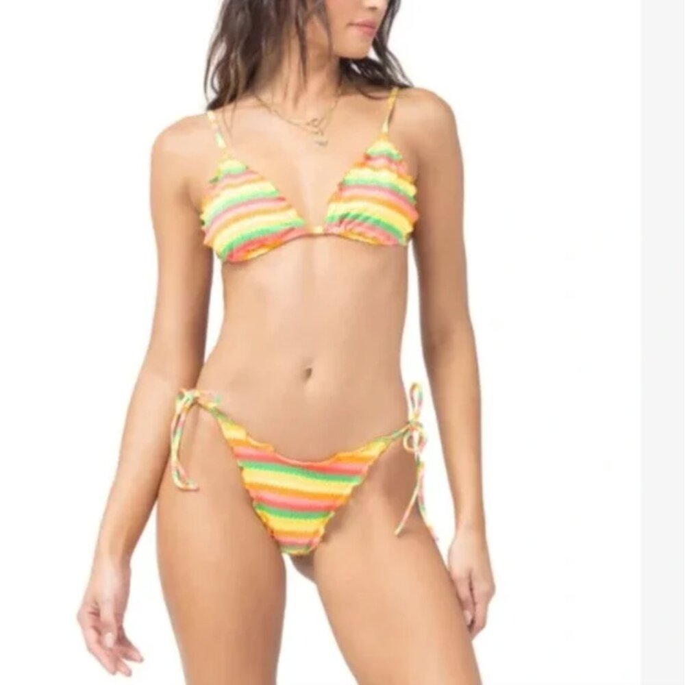 L*SPACE Printed Roger Bikini Top+Bottom SET